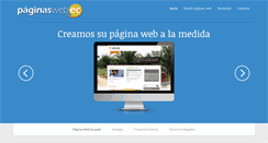 Desktop Screenshot of paginaswebenecuador.com